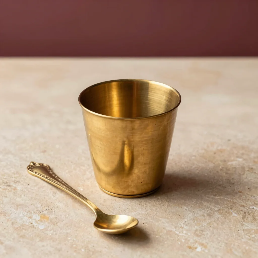 Handcrafted Brass Panchapatra and Pali